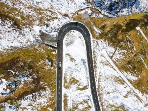 Editor's Choice - Alps Road Aerial Wallpaper