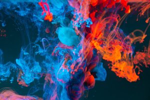 Blue Orange Smoke Wallpaper