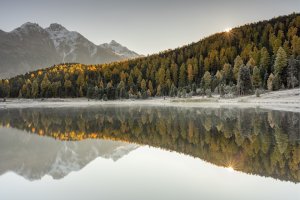 Alpine Lake Sunrise Wallpaper