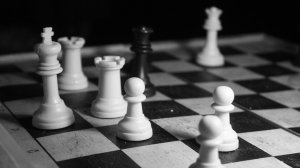 Monochrome Chess Board Wallpaper
