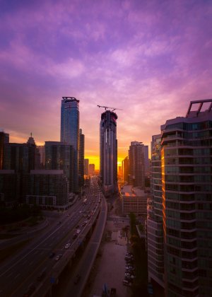 Toronto Sunrise City Wallpaper