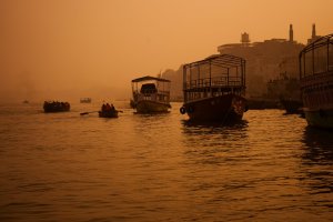 Editor's Choice - Golden Varanasi Ghats Wallpaper