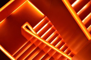Editor's Choice - Neon Staircase Glow Wallpaper
