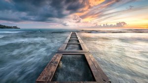 Collector's Choice - Sunset Pier Seascape Wallpaper