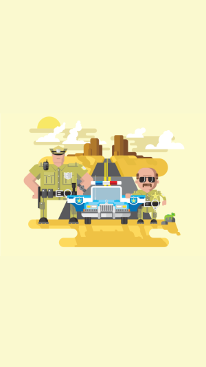 Collector's Choice - Police Car Minimal Art Wallpaper