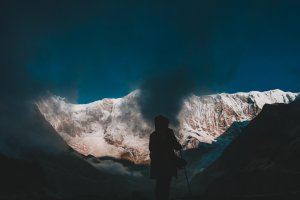 Editor's Choice - Annapurna Silhouette Clouds Wallpaper