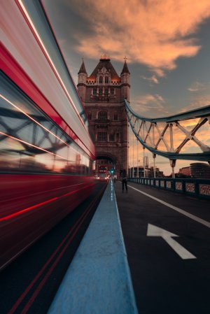 Editor's Choice - London Sunset Bridge Wallpaper