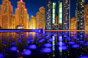 Collector's Choice - Dubai Night Skyline Wallpaper