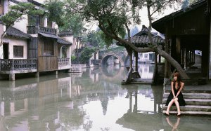 Community Photos - Japanese Arch Town River Wallpaper