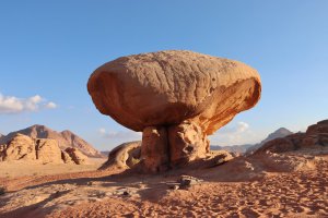 Collector's Choice - Wadi Rum Blue Fungus Rocks Wallpaper