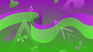 Community Photos - Minimalist Green Violet Ribbon Wallpaper