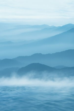 Collector's Choice - Blue Misty Mountain Serenity Wallpaper