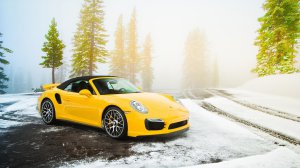 Community Photos - Yellow Porsche 911 Snow Wallpaper